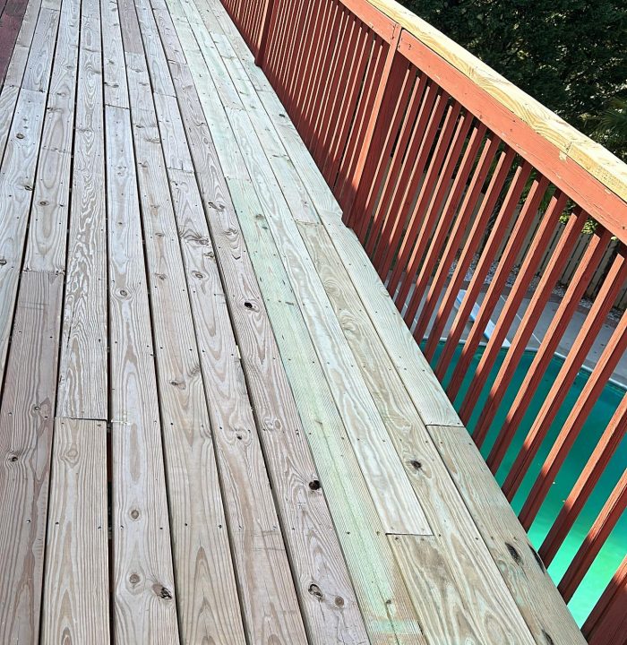 Deck wood floor repair